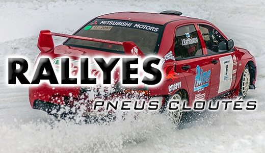 Pneus clous pour rallye et circuit glace Black Rocket, cloutage machine FIA et FFSA, compatible SSV